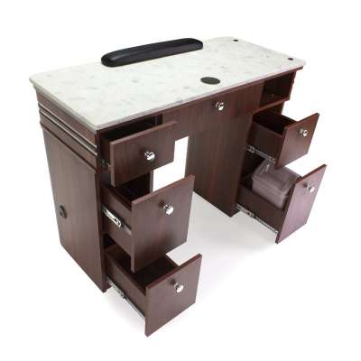 cheap nail salon furniture manicure table with marble table shipping from USA