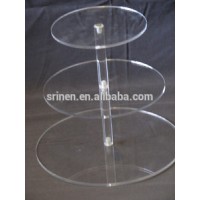 High Clear Acrylic Cupcake Tray/Plexiglass Cake Display/Elegant 3 Tier Cake Stands